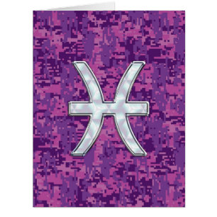 Pisces Zodiac Symbol auf Fuchsia Pink Digitale Cam