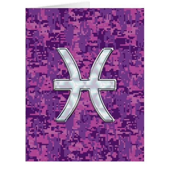 Pisces Zodiac Symbol auf Fuchsia Pink Digitale Cam (Vorderseite)