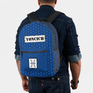 Pisces Zodiac Symbol Element von Kenneth Yoncich Bedruckter Rucksack