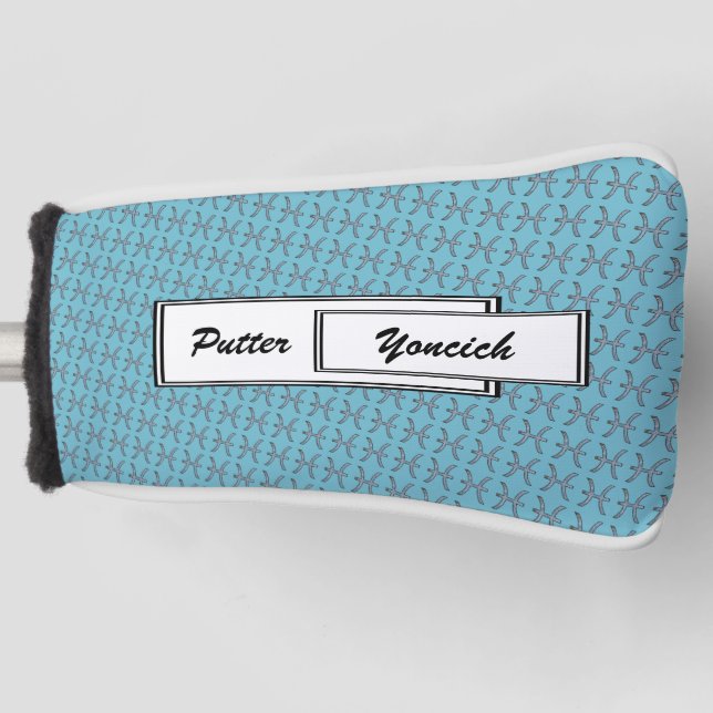 Pisces Zodiac Symbol Element von Kenneth Yoncich Golf Headcover (Vorderseite)