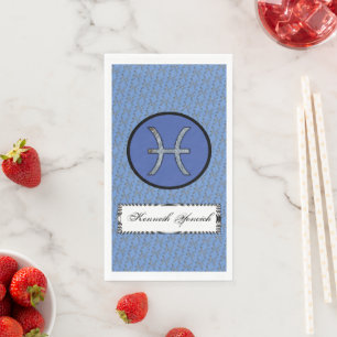 Pisces Zodiac Symbol Element von Kenneth Yoncich Serviette