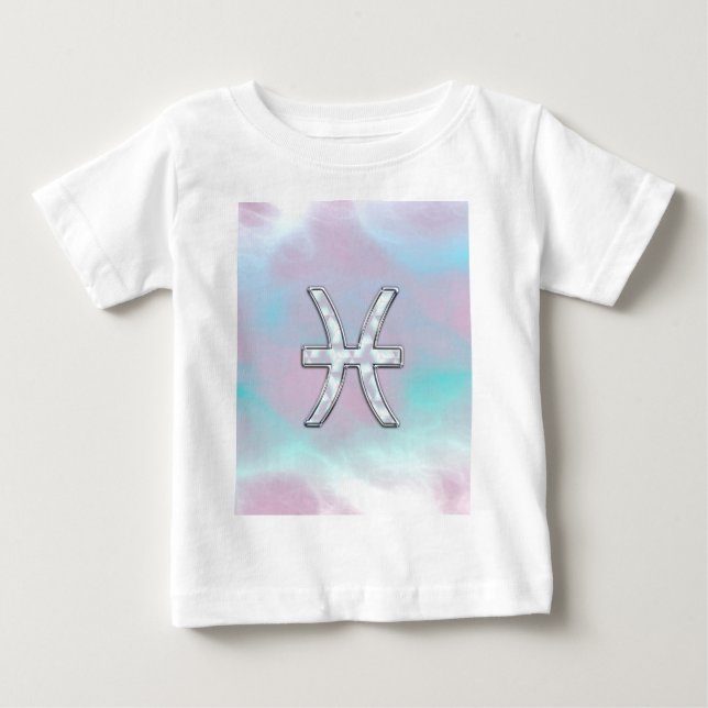 Pisces Zodiac Symbol Mutter der Perldekoration Baby T-shirt (Vorderseite)