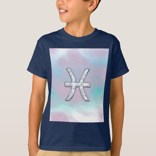 Pisces Zodiac Symbol Mutter der Perldekoration T-Shirt (Vorderseite)