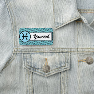 Pisces Zodiac Symbol Standard von Kenneth Yoncich Namensschild
