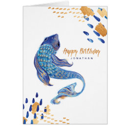 Pisces Zodiac Watercolor Artistry Card