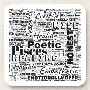 Pisces Zodiac Word Cloud Inspiration Getränkeuntersetzer