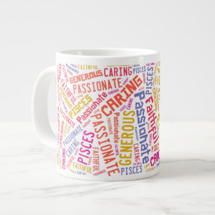 Pisces Zodiac-Zeichenmuster Jumbo-Tasse