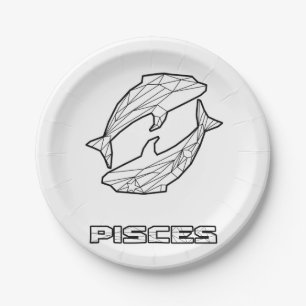 Pisces Zodiac Zeichenpapierplatte Pappteller