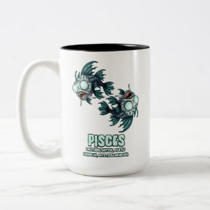Pisces Zombie Zweifarbige Tasse