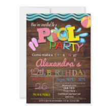 PISCINE D'ÉTÉ INVITATION