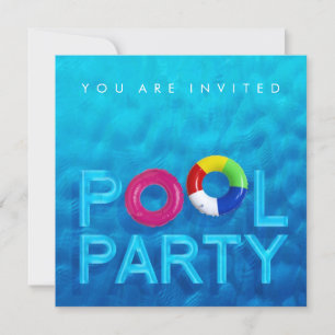 Piscine d'été invitation à la fête