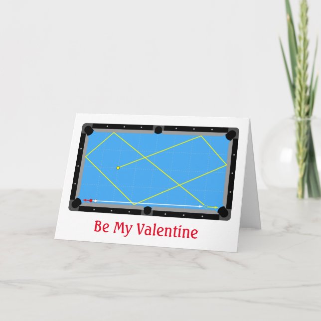 Piscine et billard Trick Shot Carte Saint-Valentin (Devant)