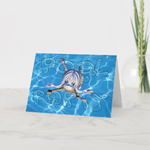 Piscine Invitation with Moonies Cutie Pie