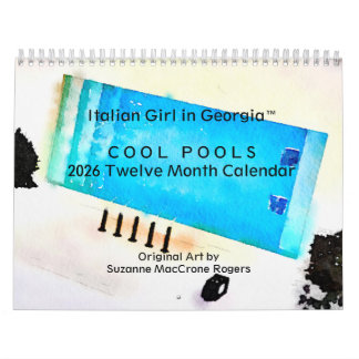 Piscines Cool - Calendrier d'art de 12 mois pour 2