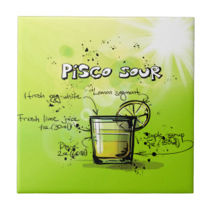 Pisco saures Getränk-Cocktail-Geschenk Fliese