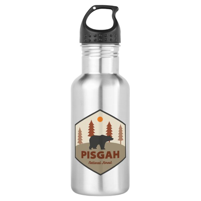 Pisgah National Forest Bear Edelstahlflasche (Vorderseite)