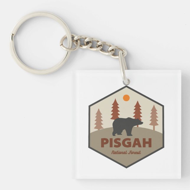 Pisgah National Forest Bear Schlüsselanhänger (Vorderseite)