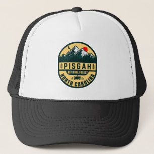 Pisgah National Forest NC Retro Sunset Souvenirs Truckerkappe