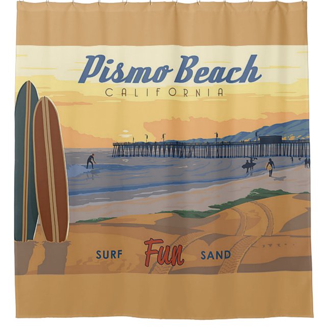 Pismo Beach Califorina Duschvorhang (Vorderseite)