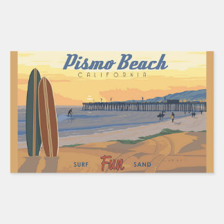 Pismo Beach Califorina Rechteckiger Aufkleber