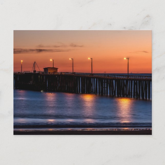 Pismo Beach California Pier Postcard Postkarte (Vorderseite)