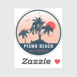 Pismo Beach California Retro Sunset Souvenirs 60er Aufkleber