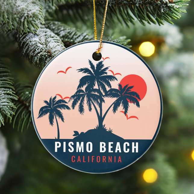 Pismo Beach California Sunset Vacation Souvenirs Keramik Ornament (Von Creator hochgeladen)