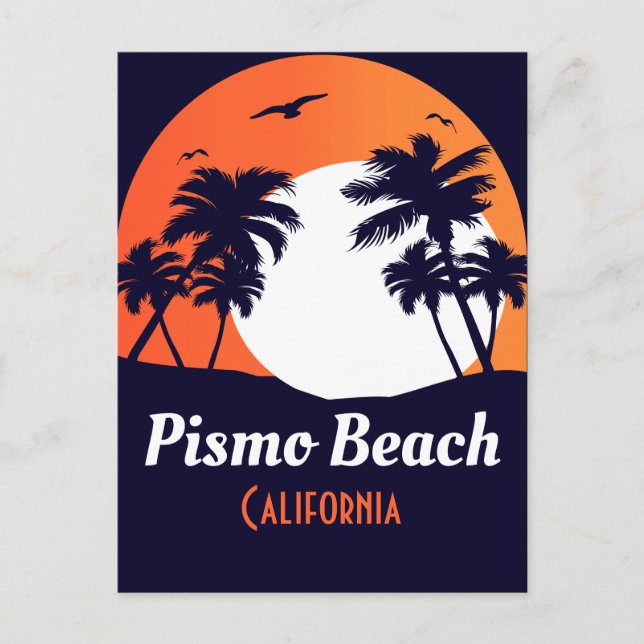 Pismo Beach California Sunset Vacation Souvenirs P Postkarte (Vorderseite)
