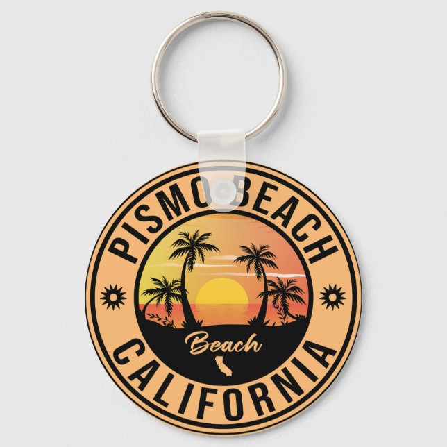 Pismo Beach California Sunset Vacation Souvenirs Schlüsselanhänger (Vorderseite)