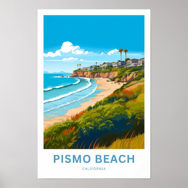 Pismo Beach California Travel Print Poster (Vorne)