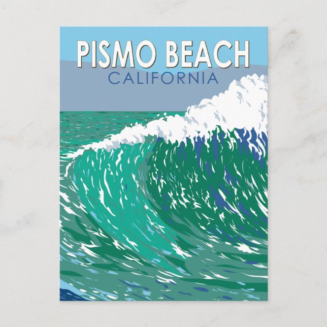 Pismo Beach California Vintage Postkarte (Vorderseite)