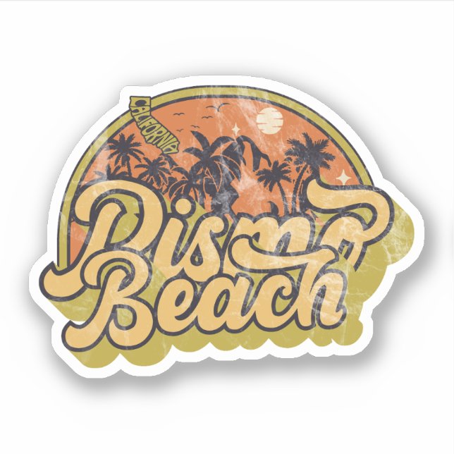 Pismo Beach, Kalifornien Aufkleber (Vorderseite)