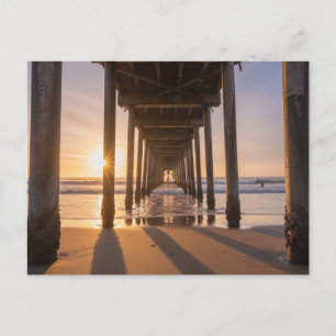 Pismo Beach, Kalifornien Blick unter den Pier Postkarte