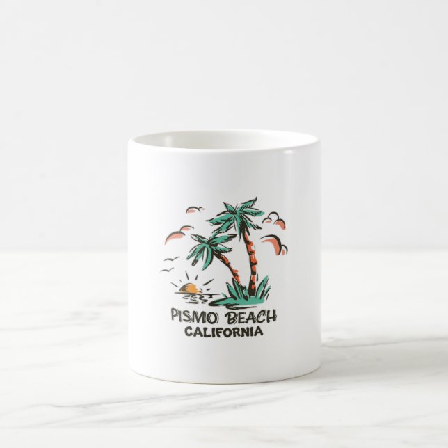 Pismo Beach - Kalifornien - farbenfroher Sonnenunt Kaffeetasse (Mittel)