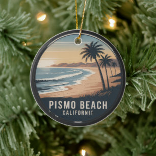 Pismo Beach, Kalifornien Palmen Keramik Ornament