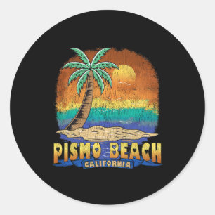 Pismo Beach Kalifornien Vintag Beunruhigtes Souven Runder Aufkleber