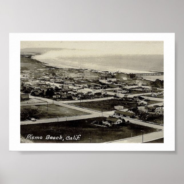 Pismo Beach, Kalifornien Vintag Poster (Vorne)