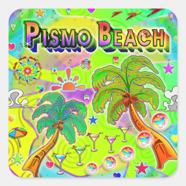 Pismo Beach Mind Focus Sticker (Vorderseite)