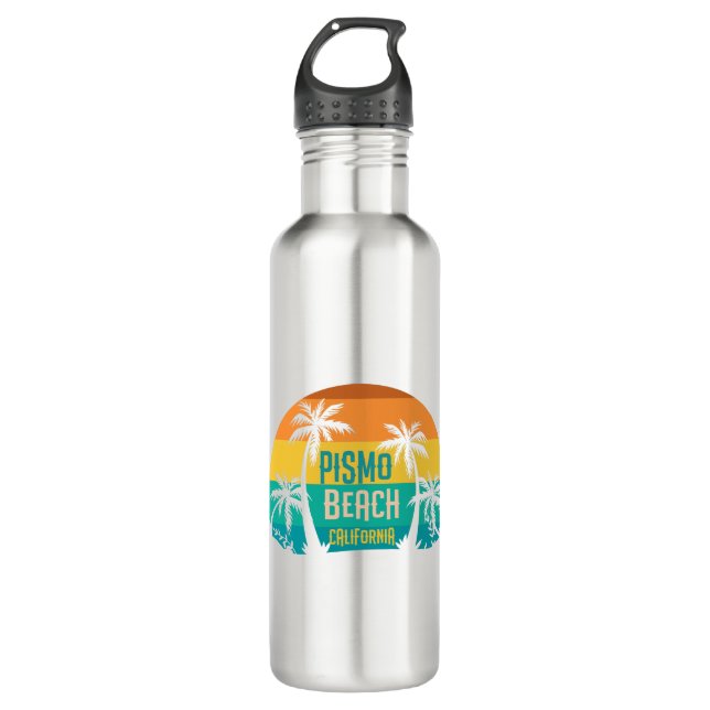 Pismo Beach Retro Edelstahlflasche (Vorderseite)