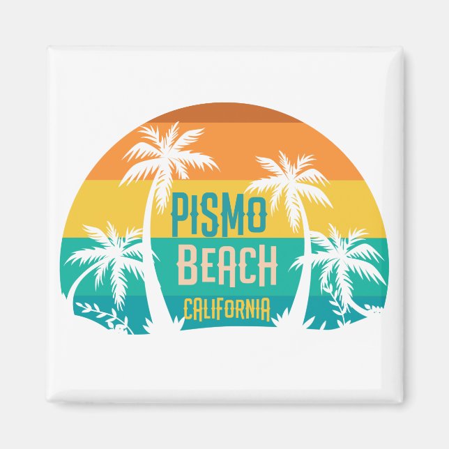 Pismo Beach Retro Magnet (Vorne)