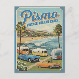 Pismo Beach Vintage Küstenansicht Postkarte