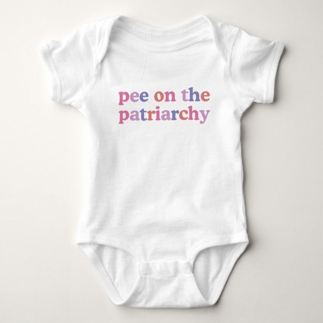 Piss auf dem Patriarchy, Niedlicher Aktivismus Bab Baby Strampler (Vorderseite)