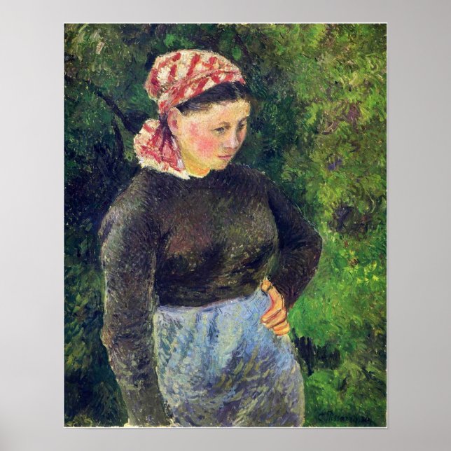 Pissarro - Bäuerin 1880 Poster (Vorne)