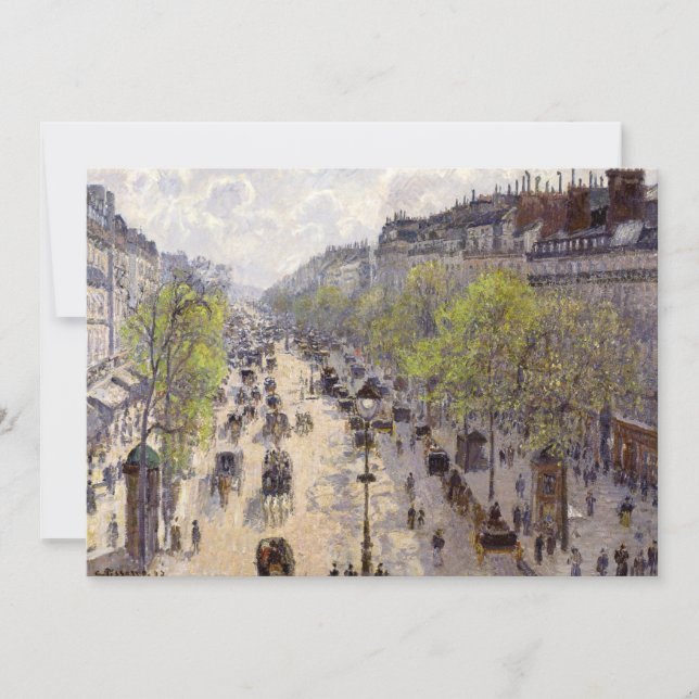 Pissarro - Boulevard Montmartre, Frühjahr Einladung (Vorderseite)