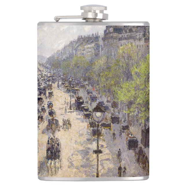 Pissarro - Boulevard Montmartre, Frühjahr Flachmann (Vorderseite)