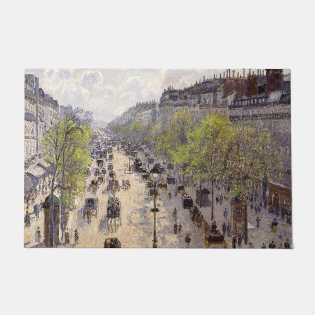 Pissarro - Boulevard Montmartre, Frühjahr Fußmatte (Vorderseite)