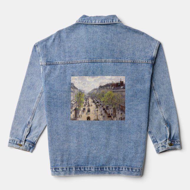 Pissarro - Boulevard Montmartre, Frühjahr Jeansjacke (Rückseite)