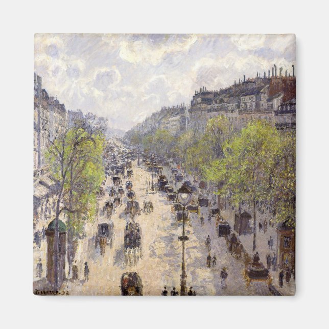 Pissarro - Boulevard Montmartre, Frühjahr Magnet (Vorne)