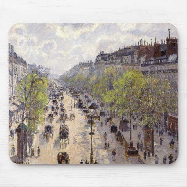 Pissarro - Boulevard Montmartre, Frühjahr Mousepad (Vorne)