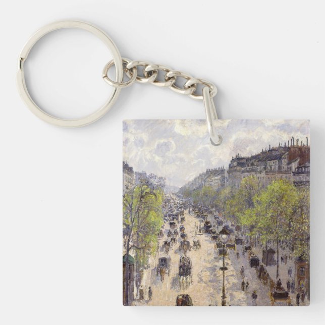 Pissarro - Boulevard Montmartre, Frühjahr Schlüsselanhänger (Vorderseite)